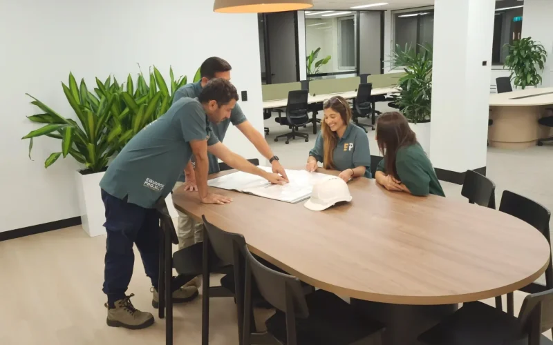 Equinox Projects team planning on site
